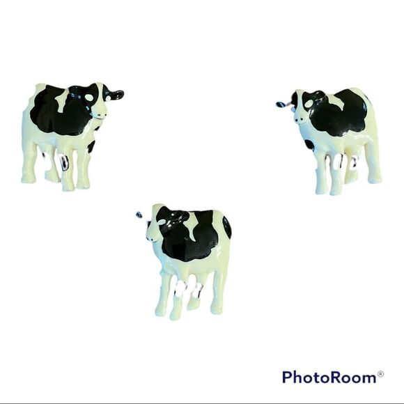 Set of 3 Vintage Jersey Cow Button Covers - Picture 1 of 7